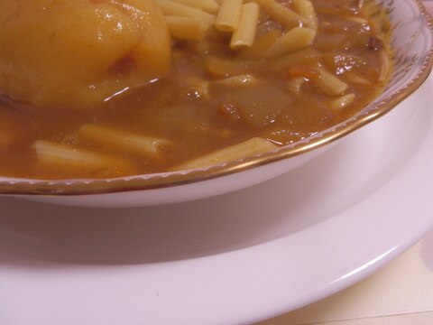 即席カレー×即席カレーの素＝カレーシチュー